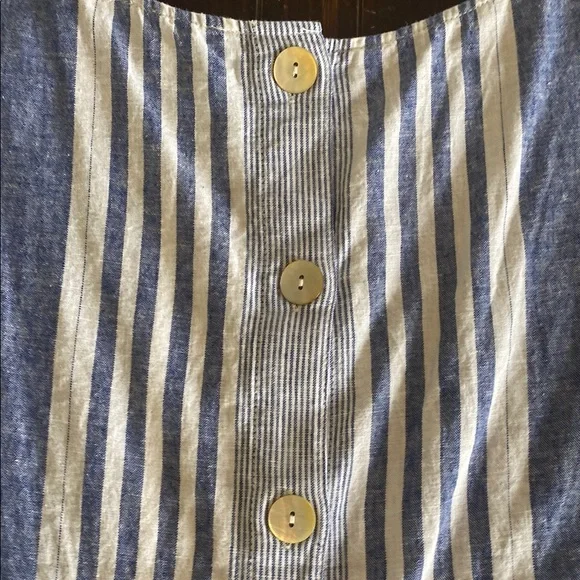 Workshop Republic Clothing Striped Sleeveless Top. Size XS Buttons in back - Picture 8 of 10